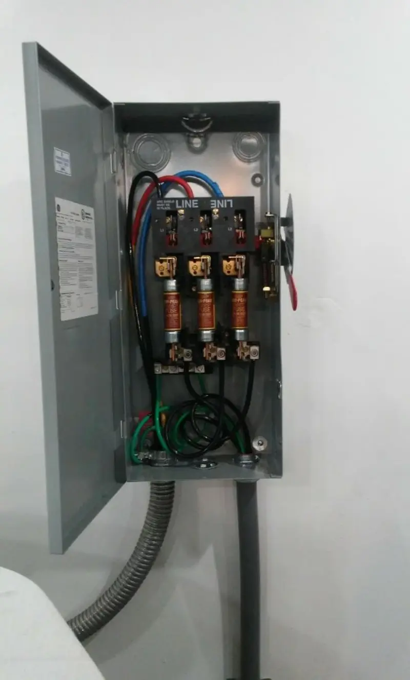 Three-phase disconnect switch installed for Electrical Wiring & Rewiring in Scenic Oaks